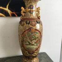 گلدان چینی طلا کوب