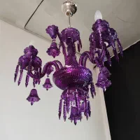 لوستر سه شاخه بنفش/کاری شیک و تمیز|لوستر و چراغ آویز|تهران, بهارستان|دیوار