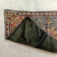 روبالشتی یا رو بالشی مخمل و ترمه، رویه پشتی قالی|رختخواب، بالش، پتو|مشهد, طلاب|دیوار