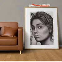 تابلو نقاشی سیاه قلم کار دست فقط ۷۰۰|تابلو، نقاشی، عکس|تهران, والفجر (افسریه)|دیوار
