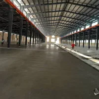 بتن ریزی کف با ماله پروانه ودستگاه تراز لیزری