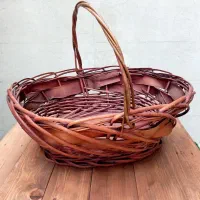 سبد حصیری بزرگ سبد بامبو ،ظرف میوه خوری و گل آرایی