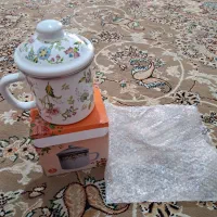 ماگ‌ لعابی گلدار