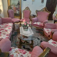 مبلمان ۹ نفره سلطنتی چوب راش|مبلمان خانگی و میز عسلی|ری, اقدسیه|دیوار