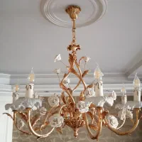 2 عدد لوستر 8 شاخه، برند مهدی انصاری، مدل ربکا