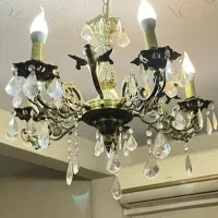 لوستر برنجی جفت و ست انگلیسی|لوستر و چراغ آویز|تهران, قصر فیروزه ۲|دیوار