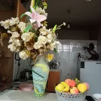 گل با گلدان