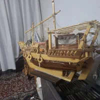 کشتی چوبی کار دست صنایع دستی از چوب جنگل