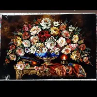 تابلو فرش های زیبا دستبافت تبریز چله ابریشم|تابلو فرش|ورامین, ورامین|دیوار