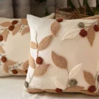 کوسن پانچ دوزی کوسن های دست دوز رانر شال مبل
