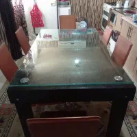میز ناهارخوری 6نفره باصندلی
