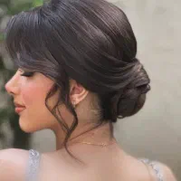 رنگ مو  مش میکاپ شنیون