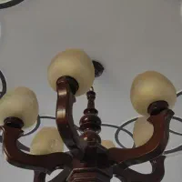 لوستر چوبی ۶ شاخه