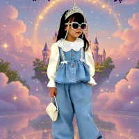 لباس بچگانه ست دخترانه بلوز جلیقه شلوار ۲ تا ۸ سال