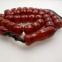 تسبیح کهربا۳۳عددی فاتورانی تراش تمام دست کد۳۱۲،۳۱۱