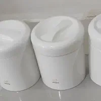 جا حبوبات فلزی دوجداره سفید