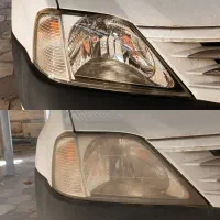 شفاف سازی و رفع ماتی و زردی چراغ واکس و پولیش سیار