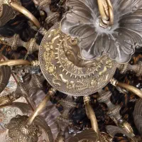 لوستر برنز ۱۶ شاخه طرح فرشته
