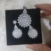 نیم ست نقره جواهری