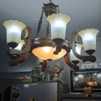 لوستر لوکس چوبی فرانسه|لوستر و چراغ آویز|پرند, فاز ۴|دیوار