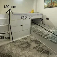 تخت دو طبقه شرکتی هایگلس|تخت و سرویس خواب|تهران, زنجان جنوبی|دیوار