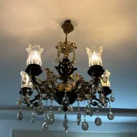 لوستر 5 شاخه 5 شمع جنس برنز