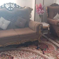 مبل ۹ نفره سلطنتی کم جا به همراه ۳ عدد میز عسلی|مبلمان خانگی و میز عسلی|رشت, عینک|دیوار