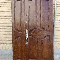 درب چوبی  دولنگه