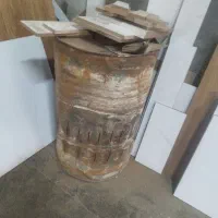 بشکه بخاری چوبی با دودکش و لوله بخاری