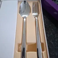 سه دست قاشق چنگال ست طرح استیل ساده