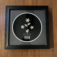 تابلو گل نقره ملیله کاری شده دست ساز