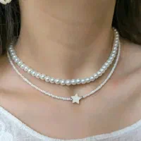گردنبند مروارید و ستاره