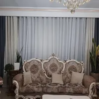 پرده پذیرایی حریر با والون