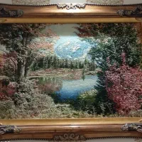 تابلو فرش دست بافت چله ابریشم