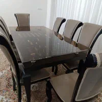 مبل شش نفره با میزغذا خوری هشت نفره|مبلمان خانگی و میز عسلی|اسلامشهر, شهرک الهیه|دیوار