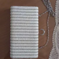 کیف مجلسی سفید کرم
