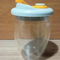 ماگ پیرکس دو جداره درب سیلیکونی