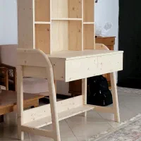 میزتحریرکتابخانه‌دار پینترستی نوی‌نو تمام چوب روسی