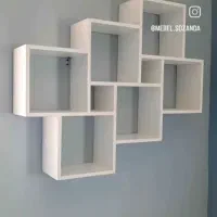 ساخت شلف و دکور های چوبی|کتابخانه، شلف، قفسههای دیواری|رشت, باهنر|دیوار