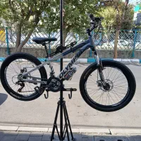 دوچرخه المپیا سایز 24 دوشاخ کمک فنر دار ترمز دیسکی|دوچرخه، اسکیت، اسکوتر|تهران, ائمه اطهار|دیوار