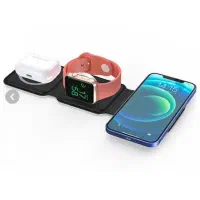 شارژر وایرلس سه کاره آیفون و ایرپاد و اپل واچ