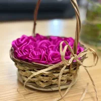 سبد گل روبانی