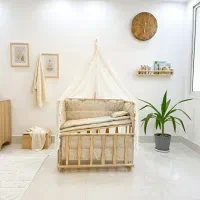 تخت کنار مادر گهواره ای راتین باتشکبالشت وپشهبند|تخت و صندلی بچه|تهران, استقلال|دیوار