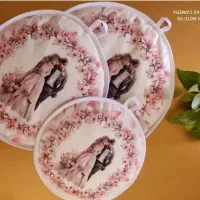 سرویس آشپزخانه پارچه ای عروس|سفره، حوله، دستمال آشپزخانه|شیراز, ریاستی|دیوار