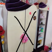 تخت وویترین وتشک تخت فنری نوست گل برجسته های گلاس|تخت و سرویس خواب|اصفهان, دوطفلان|دیوار