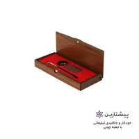 جعبه چوبی خودکار تک دو خودکار با فوم داخلی کادویی