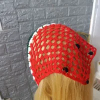 روسری قلاب بافی. هندونه شب یلدا