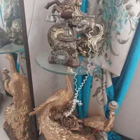 میز تلفن دکوری طرح طاووس