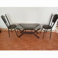 میز صبحانه خوری همراه با دو صندلی