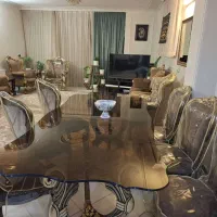 ست مبلمان استیل ۷ نفره و ناهار خوری ۸ نفره|مبلمان خانگی و میز عسلی|اصفهان, حسین‌آباد|دیوار
